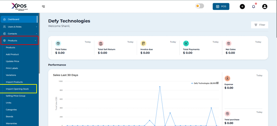 Importing Opening Stock 1