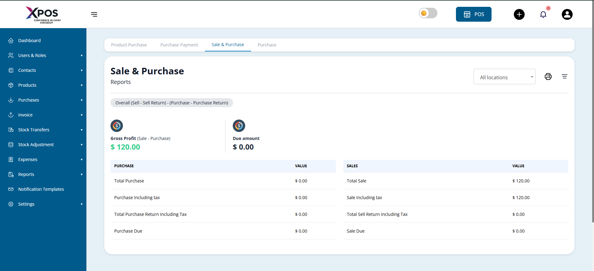 Sales And Purchase Report